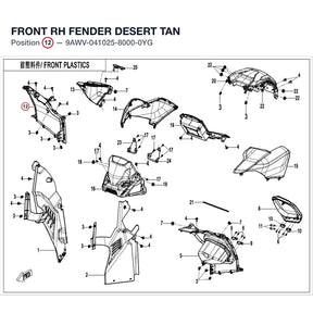 FRONT RH FENDER product image