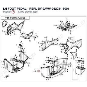 LH FOOT PEDAL - REPL BY 9AWV-042031-8001 product image