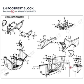LH FOOTREST BLOCK product image