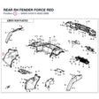 REAR RH FENDER product image