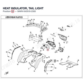 HEAT INSULATOR, TAIL LIGHT product image