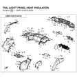 TAIL LIGHT PANEL HEAT INSULATOR product image