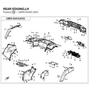 REAR EDGING,LH product image