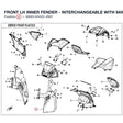 FRONT LH INNER FENDER - INTERCHANGEABLE WITH 9AWV-044031-8000 product image