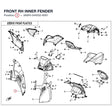 FRONT RH INNER FENDER product image