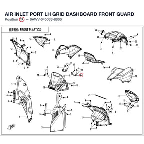 AIR INLET PORT LH GRID product image