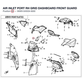 AIR INLET PORT RH GRID product image