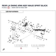 REAR LH SWING ARM ASSY - REPL BY 9AWV-060100-8001-0BP product image