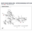 SHAFT, REAR SWING ARM - INTERCHANGEABLE WITH  9AWA-060103 product image