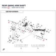REAR SWING ARM SHAFT product image