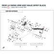 REAR LH SWING ARM ASSY - INTERCHANGEABLE WITH 9AWA-060110-20000 product image