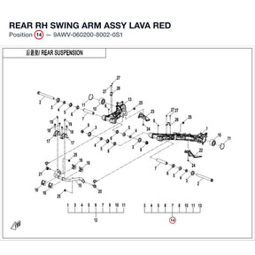 REAR RH SWING ARM ASSY product image