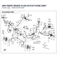 ABS FRONT BRAKE FLUID OUTLET HOSE ASSY product image