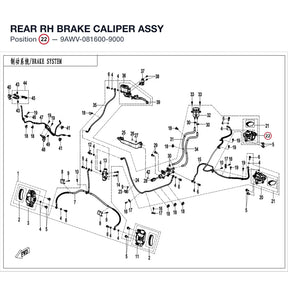 REAR RH BRAKE CALIPER ASSY product image