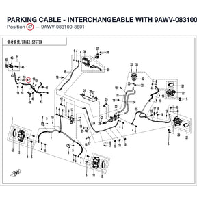 PARKING CABLE - INTERCHANGEABLE WITH 9AWV-083100-8600 product image