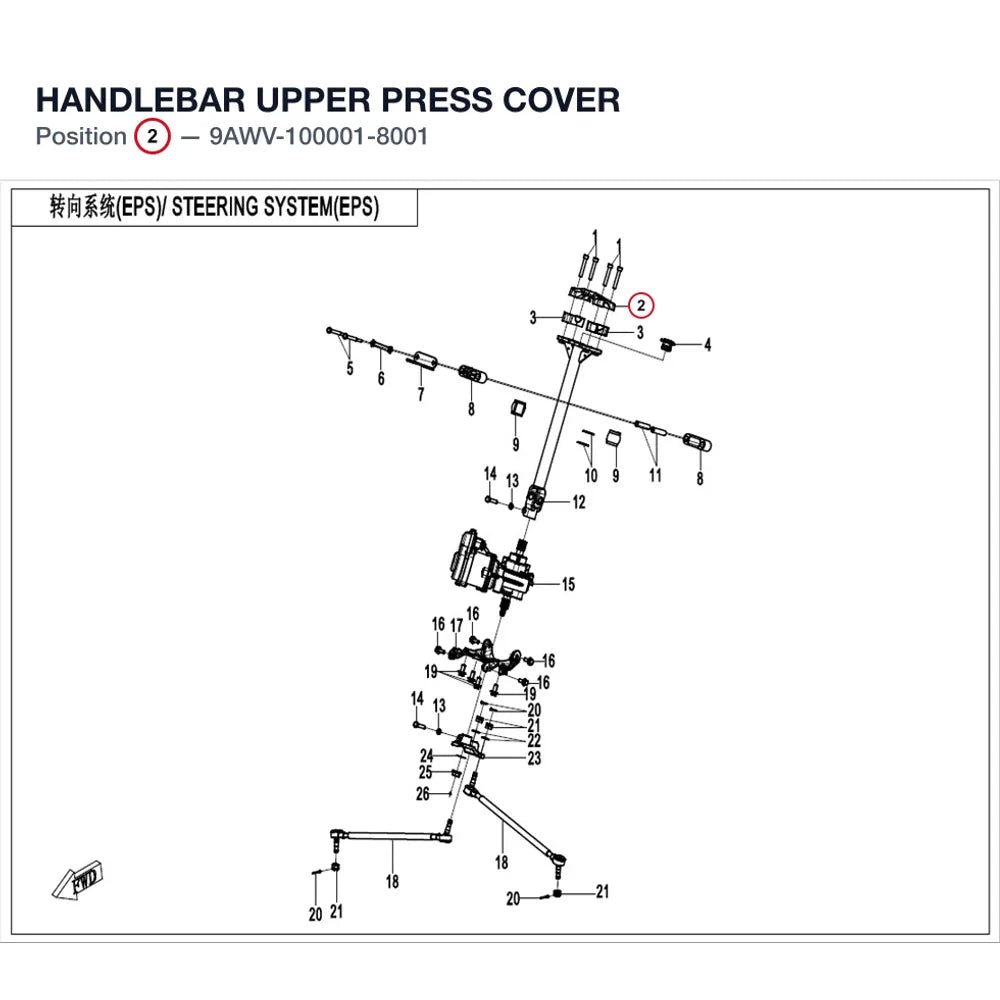 HANDLEBAR UPPER PRESS COVER product image