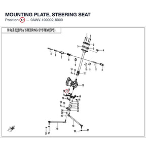 MOUNTING PLATE, STEERING SEAT product image