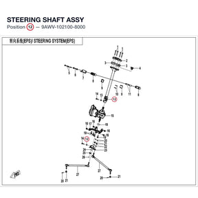STEERING SHAFT ASSY product image