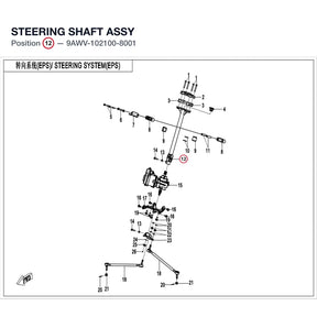 STEERING SHAFT ASSY product image