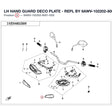 LH HAND GUARD DECO PLATE - REPL BY 9AWV-102202-8000-0D0 product image