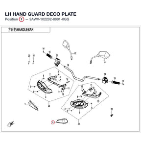 LH HAND GUARD DECO PLATE product image