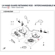 LH HAND GUARD COVER RETAINING ROD - INTERCHANGEABLE WITH 9AWV-102205-8001 product image