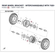 REAR WHEEL BRACKET - INTERCHANGEABLE WITH  7020-110001 - REPL BY 9AWV-110001-2B01 product image
