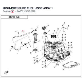 HIGH-PRESSURE FUEL HOSE ASSY 1 product image