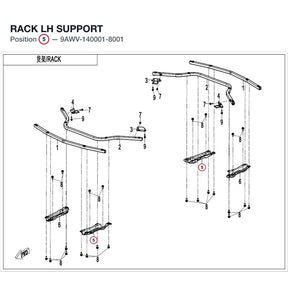 RACK LH SUPPORT product image