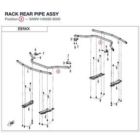 RACK REAR PIPE ASSY product image