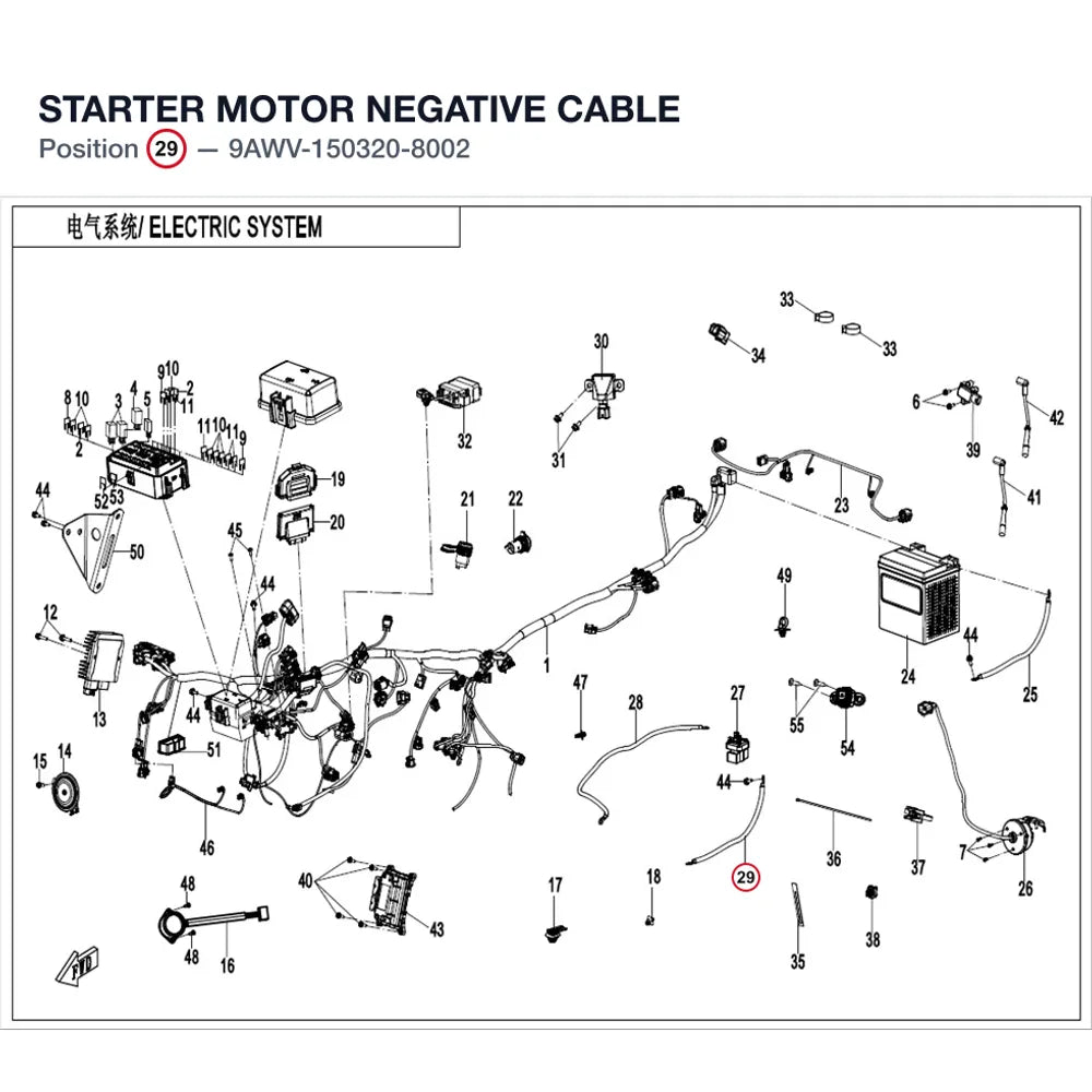 STARTER MOTOR NEGATIVE CABLE product image