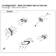 LH HEADLIGHT - REPL BY 9AWV-160110-7401-M1 product image