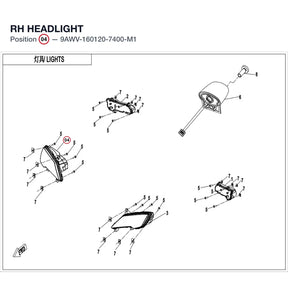RH HEADLIGHT product image