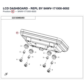 LCD DASHBOARD - REPL BY 9AWV-171000-8002 product image