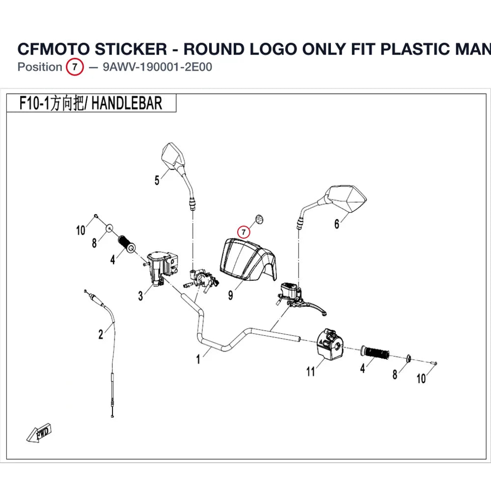 CFMOTO STICKER - ROUND LOGO product image