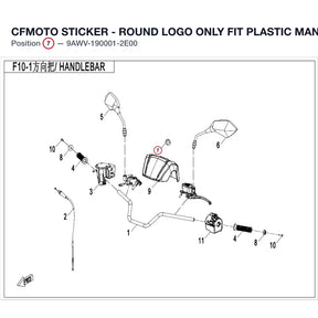 CFMOTO STICKER - ROUND LOGO product image