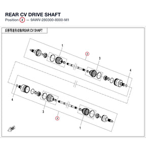 REAR CV DRIVE SHAFT product image