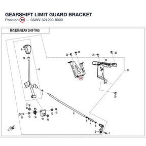 GEARSHIFT LIMIT GUARD BRACKET product image