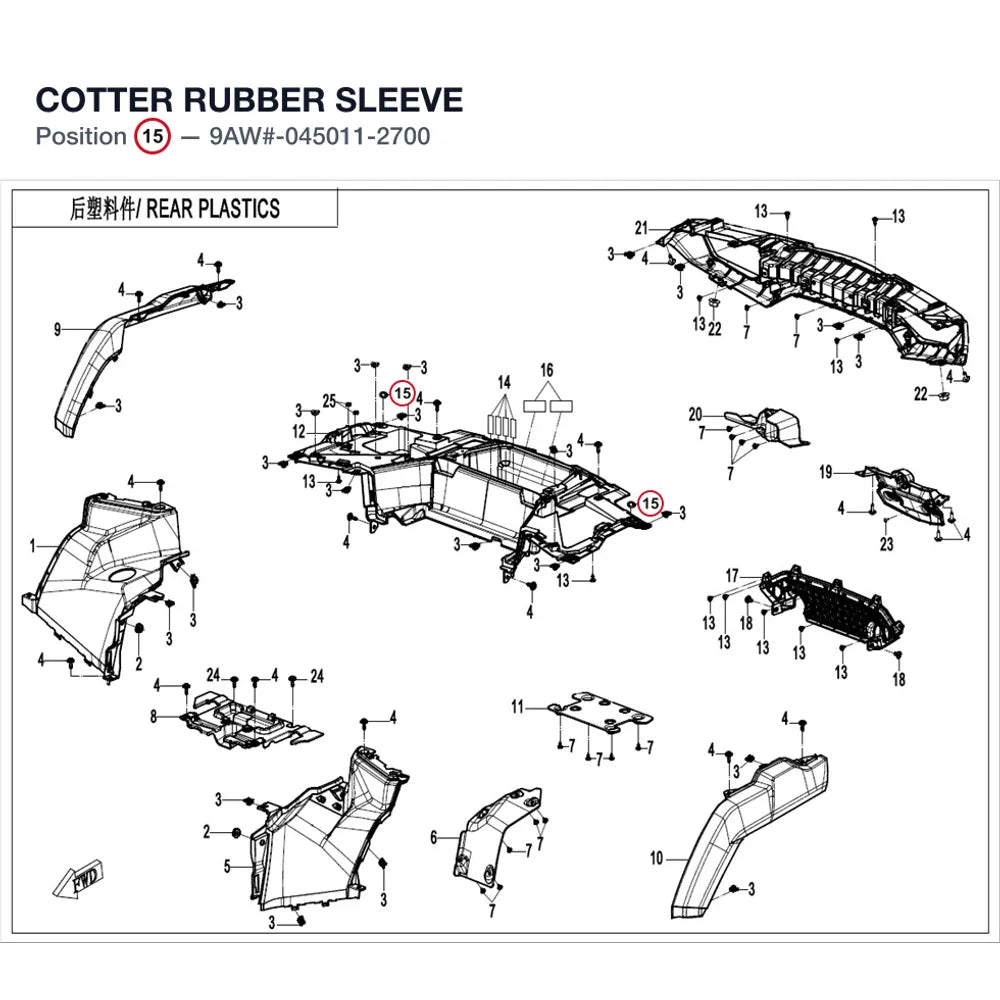 COTTER RUBBER SLEEVE product image