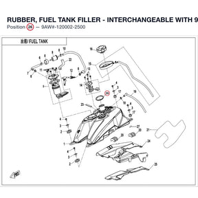 RUBBER, FUEL TANK FILLER - INTERCHANGEABLE WITH  9AWA-120002 product image