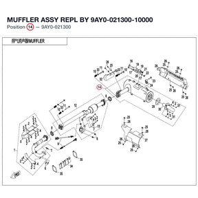 MUFFLER ASSY REPL BY 9AY0-021300-10000 product image
