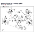 BRAKE FLUID HOSE, LH HAND BRAKE product image