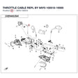 THROTTLE CABLE REPL BY 9AY0-100510-10000 product image