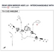 REAR VIEW MIRROR ASSY, LH - INTERCHANGEABLE WITH  7020-200200 product image