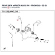 REAR VIEW MIRROR ASSY, RH - FROM 2021-02-21 product image