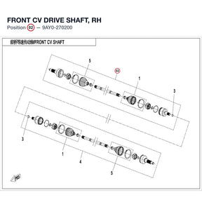 FRONT CV DRIVE SHAFT, RH product image