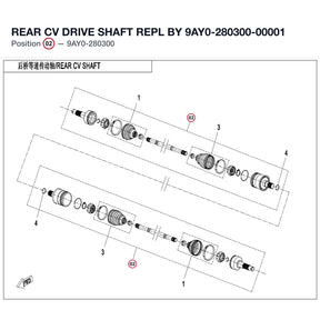 REAR CV DRIVE SHAFT REPL BY 9AY0-280300-00001 product image