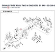 EXHAUST PIPE ASSY, TWO IN ONE REPL BY 9AY1-021200-00001 product image