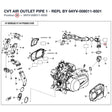 CVT AIR OUTLET PIPE 1 product image