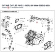 CVT AIR OUTLET PIPE 2 product image